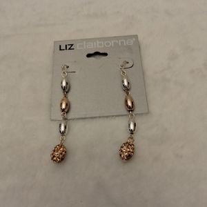 Liz Claiborne pierced dangle earrings.